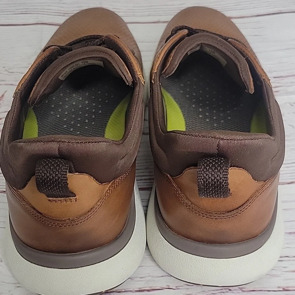 Florsheim Fleet Brown Leather Men's Sneakers Size 12W